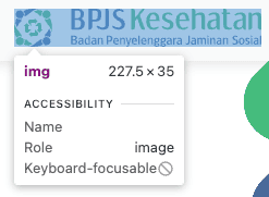Logo di navbar tidak memiliki atribut alt