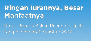 Teks berwarna putih di atas latar bergambar berwarna biru cerah