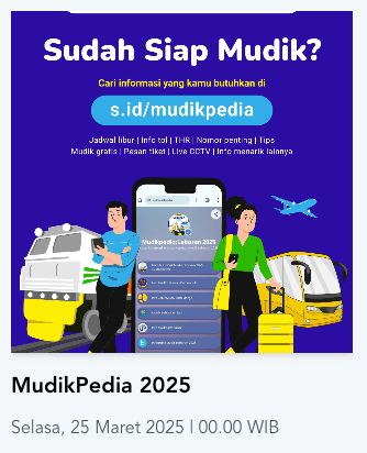 Salah satu konten infografis berjudul MudikPedia 2025