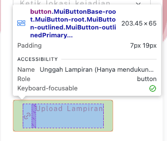 Accessible name dan label memiliki nama yang berbeda