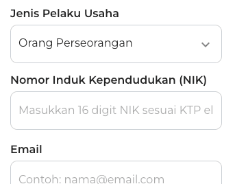 Indikator fokus tidak terlihat pada input field
