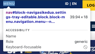 Tombol "Menu" tidak bisa diakses keyboard